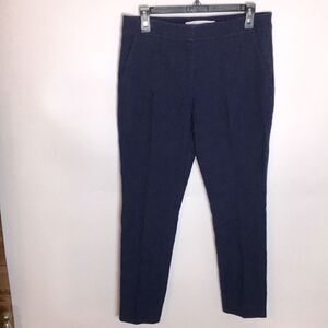Diane Von Furstenberg Pencil Cigarette Style Navy Pants Sz 8